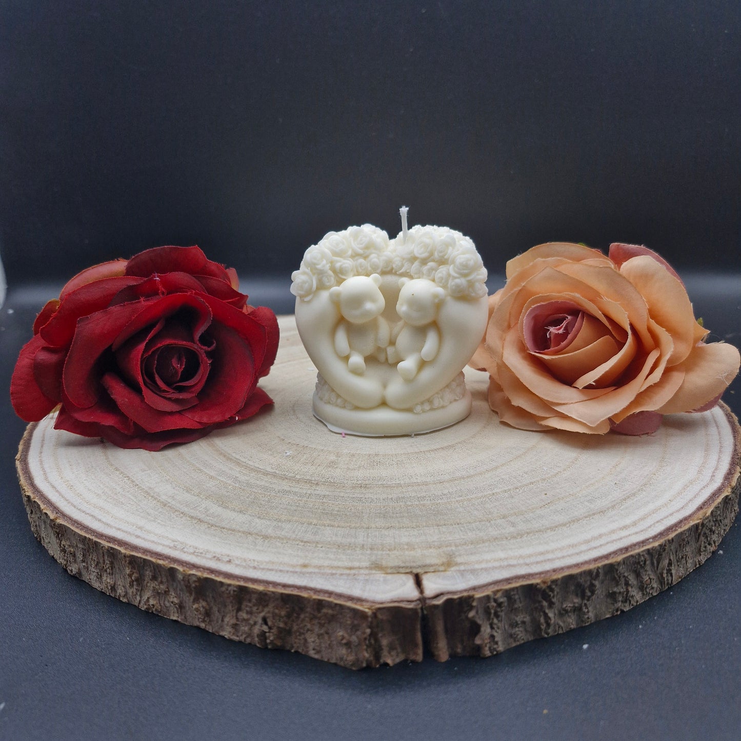 rose heart with bears