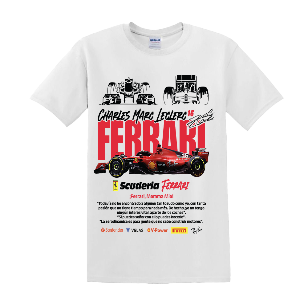 t shirt charles marc leclerc ferrari