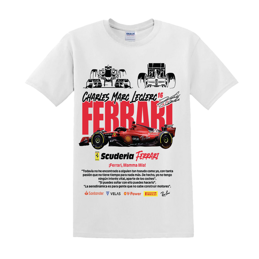 t shirt charles marc leclerc ferrari