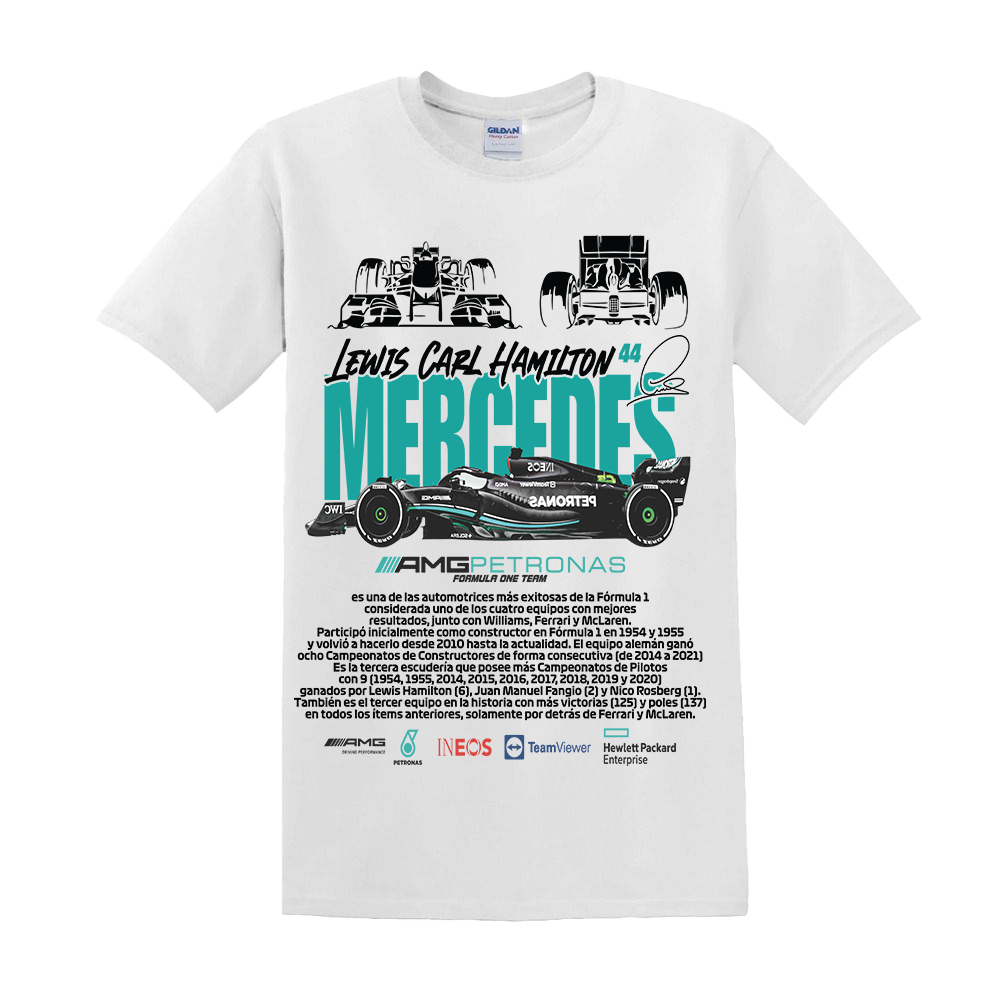 t shirt  lewis carl haamilton mercedes